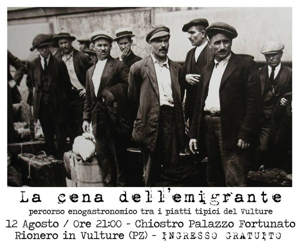 cena dell'emigrante rionero